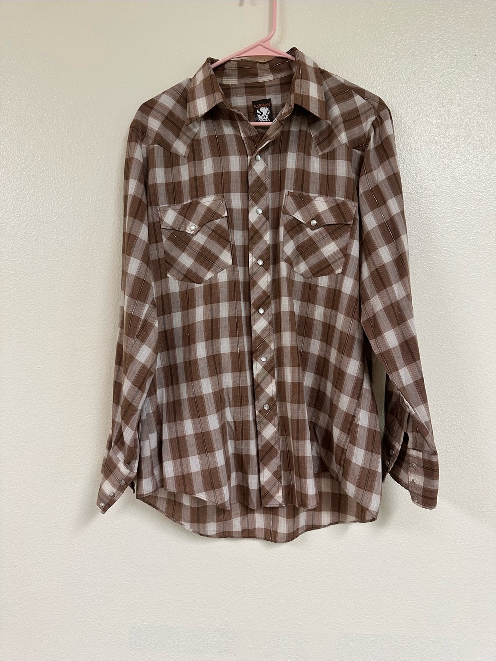 Vintage Karman Western Style Pearl Snap Button Down Shirt